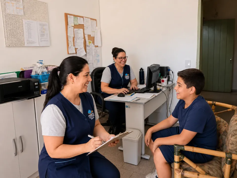 Atendimento individualizado realizado pela equipe do SAICA
